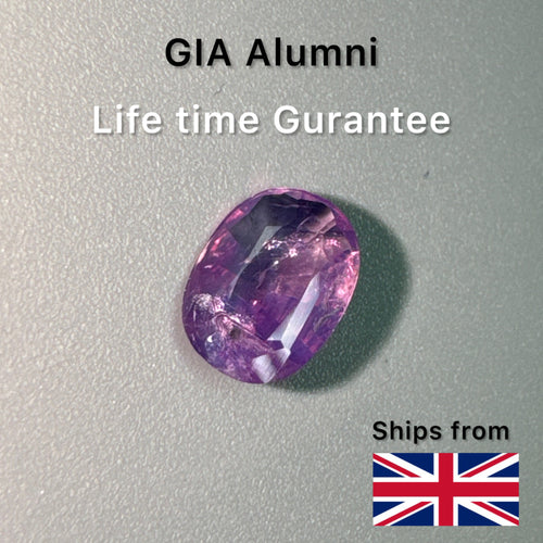 1.125 ct Natural Purple Kashmir* sapphire Unheated Loose Oval Cut