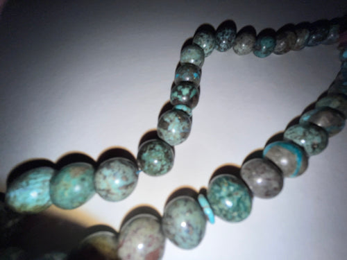 Prayer beads, Tasbih - Hussaini green blue natural Persian turquoise