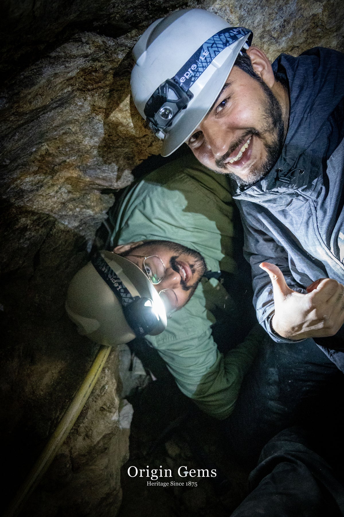 Inside a deep mine in Shamozai Swat Valley, looking for Natural Emerald Gemstones. 